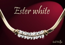 Ester white - řetízek zlacený